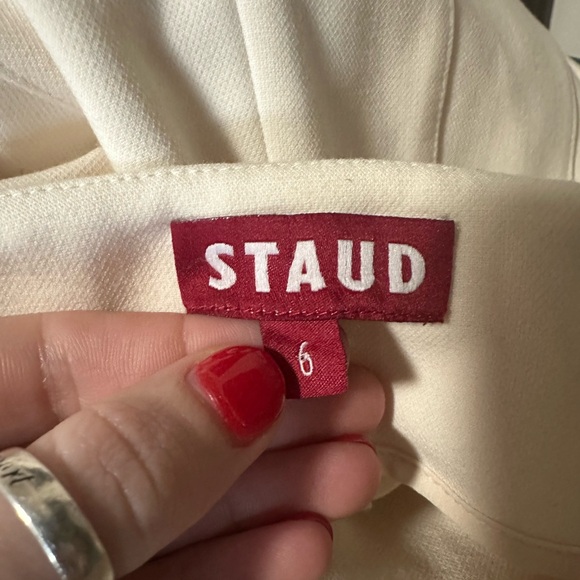 Staud - Caleb high-rise wide-leg pants ivory size 6 STAUD31812 - Picture 3 of 11